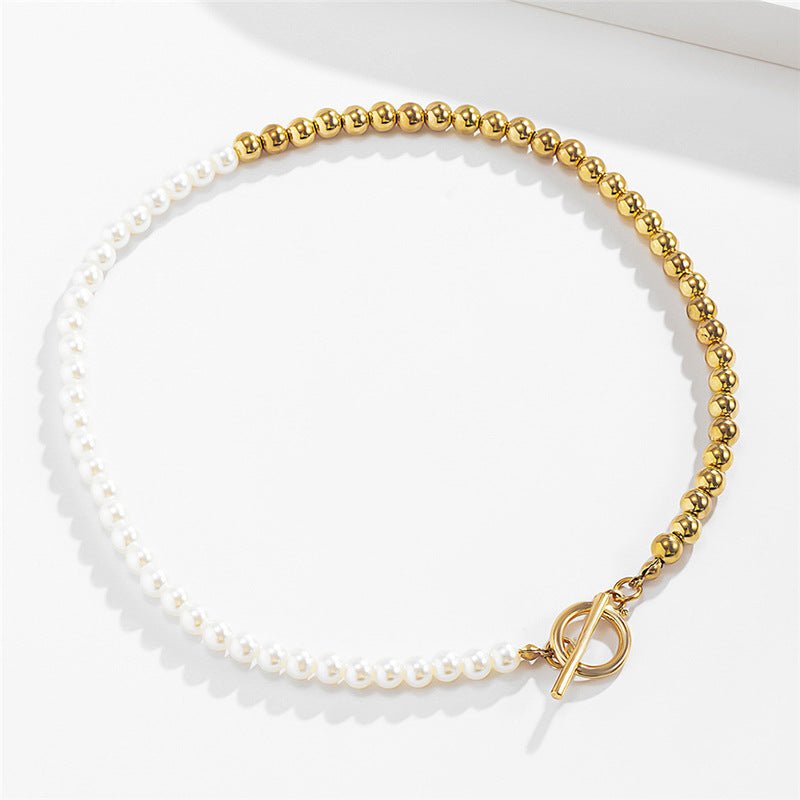 Asymmetric Pearl Necklace