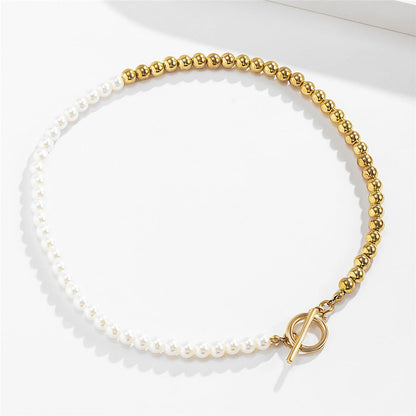Asymmetric Pearl Necklace