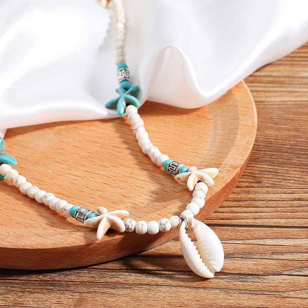 Bohemian Handmade Turquoise Starfish Necklace
