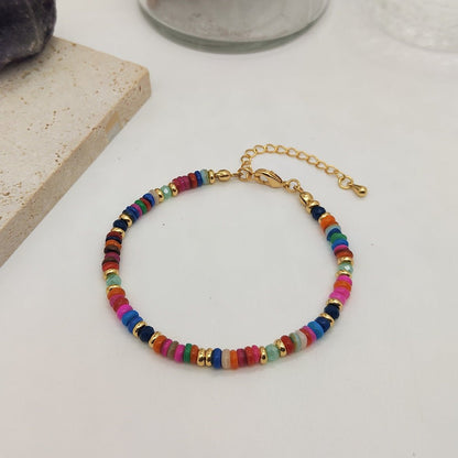 Colorful Natural Shell Hand-Woven Beaded Bracelet