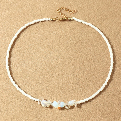 Colorful Rice Beads Crystal & Necklaces