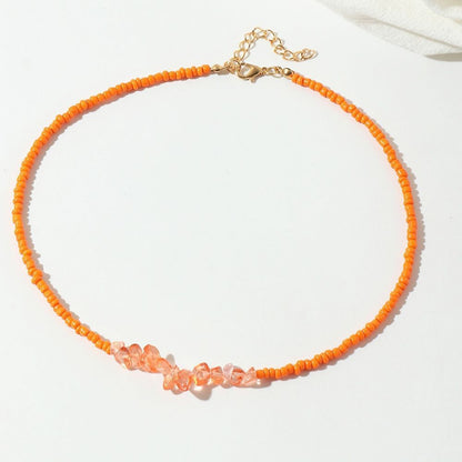 Colorful Rice Beads Crystal & Necklaces