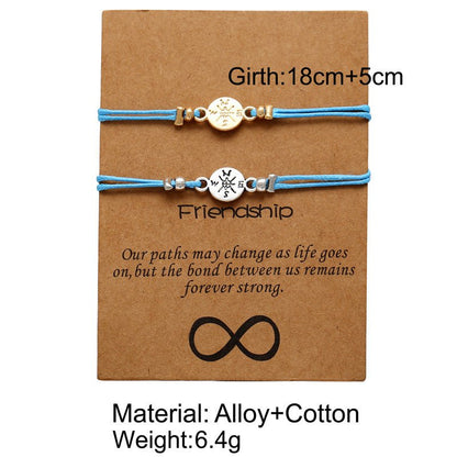 Couple Compass Bracelet Gift Set