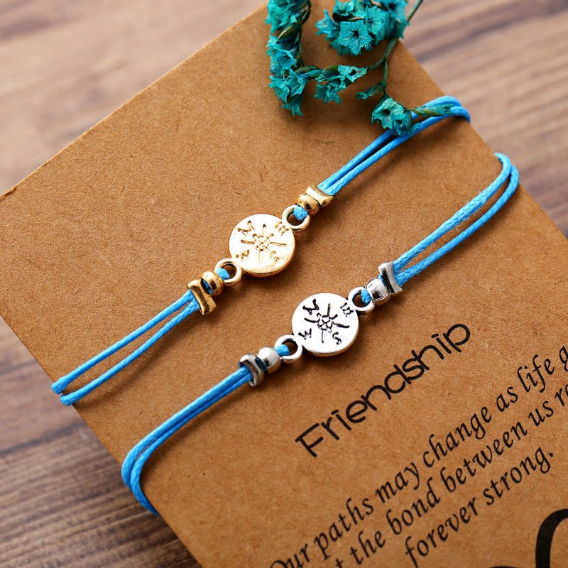 Couple Compass Bracelet Gift Set