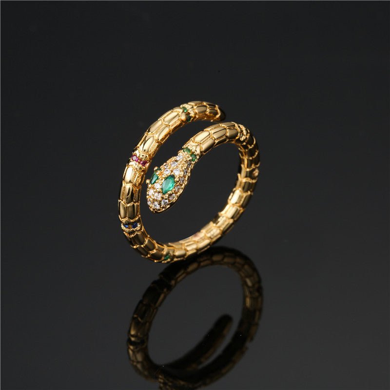 Gold Snake Ring for Women – Adjustable
