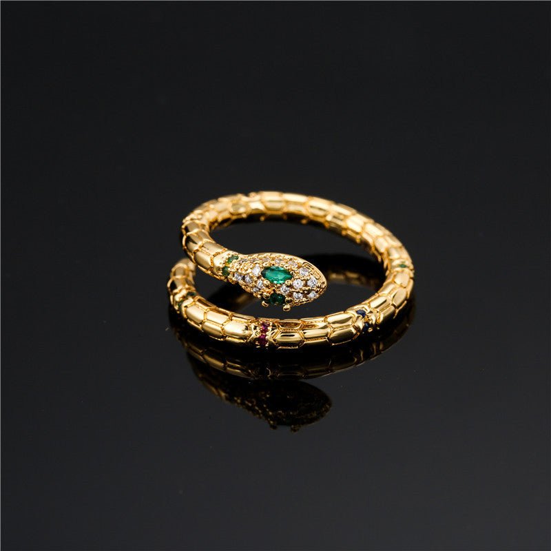 Gold Snake Ring for Women – Adjustable