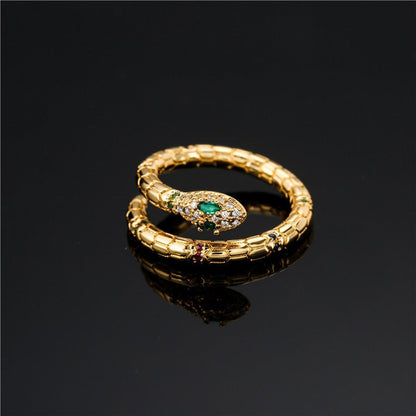 Gold Snake Ring for Women – Adjustable