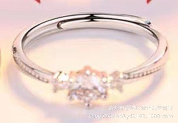 Him & Her Sterling Silver Couple Rings – Adjustable