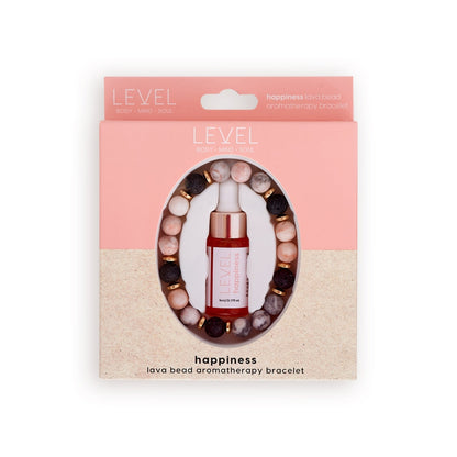 Lava Bead Aromatherapy Bracelet with Essential Oil - Happiness
