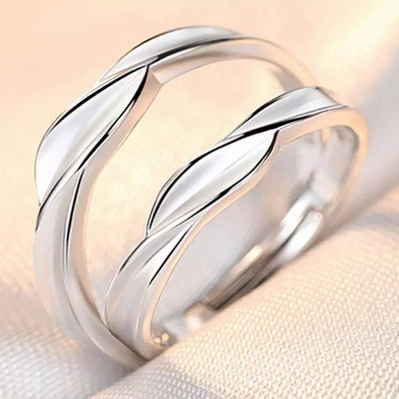 Minimalist Couple Zircon Diamond Crown Ring