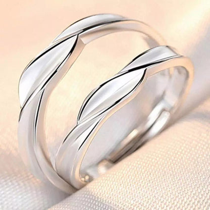 Minimalist Couple Zircon Diamond Crown Ring