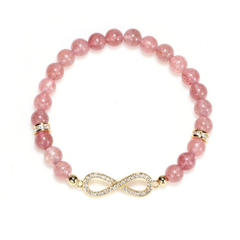 Natural Strawberry Crystal Zircon Bracelet