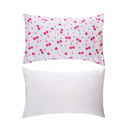 Soft Satin Pillowcase Set, Starlit Cherry