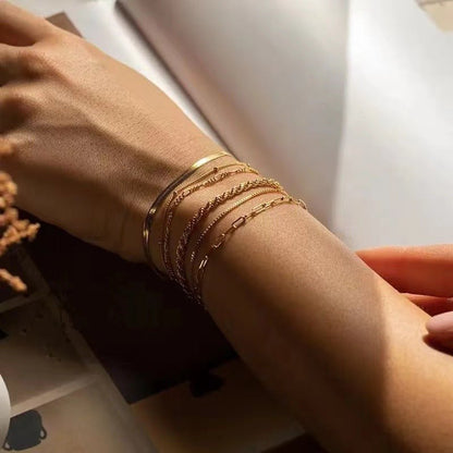 Stainless Steel 5-Piece Bracelet Set
