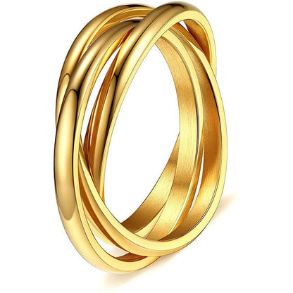 Three-Ring Rotating Anxiety Relief Ring